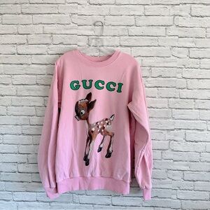 Gucci Limited Edition Bambi Pink Sweatshirt